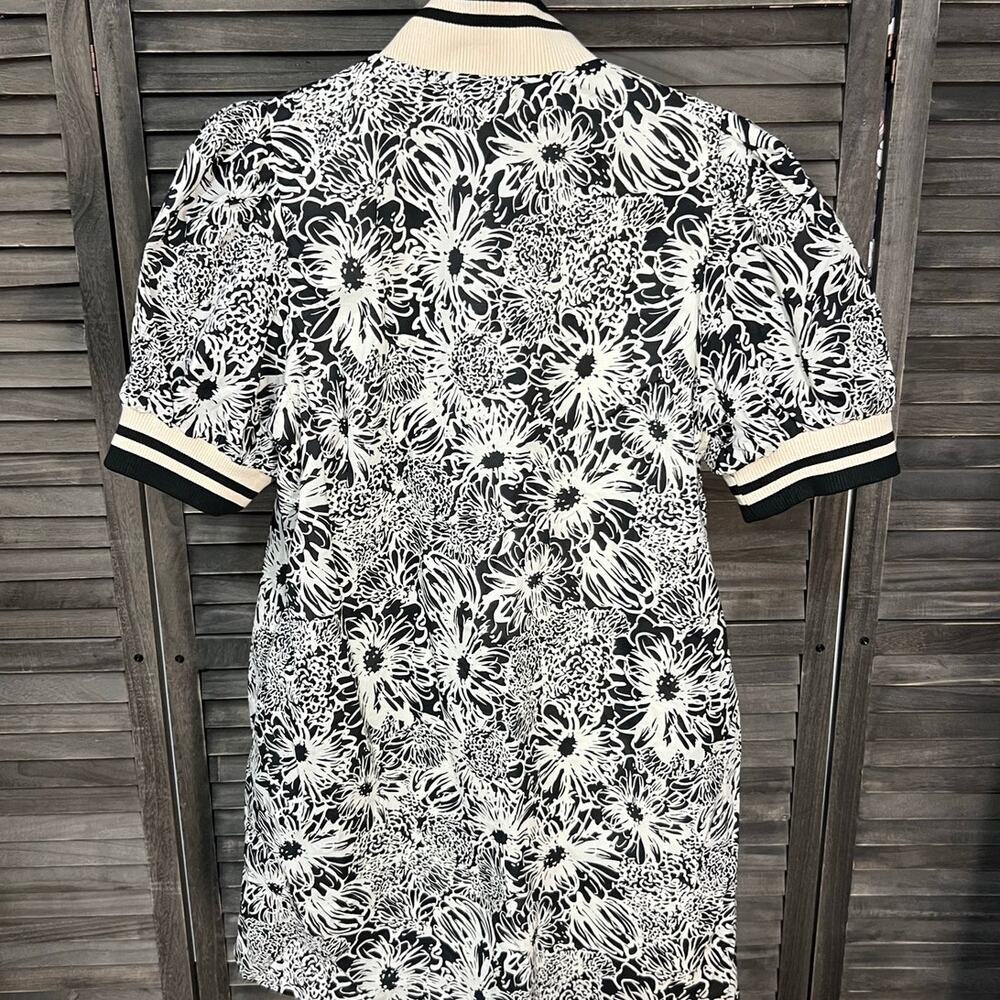 Entro Floral Puff Sleeve Dress Large Pockets Boutique Mini NWOT - Picture 3 of 10